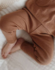 Organic Rib Leggings - Walnut - S A L E