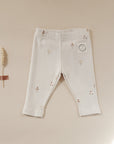 Organic Rib Leggings -Wildflowers