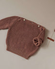 Organic Oversize Knit Pulli - Walnut - S A L E