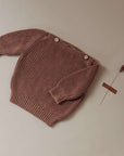 Organic Oversize Knit Pulli - Walnut - S A L E