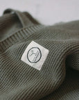 Organic Knit Dungarees - Khaki - S A L E
