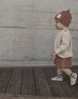 Organic Rib Beanie - Walnut - S A L E