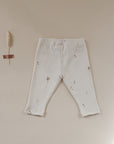Organic Rib Leggings -Wildflowers
