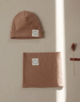 Organic Rib Beanie - Walnut - S A L E