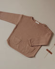 Organic Rib Sweatshirt - Walnut- S A L E