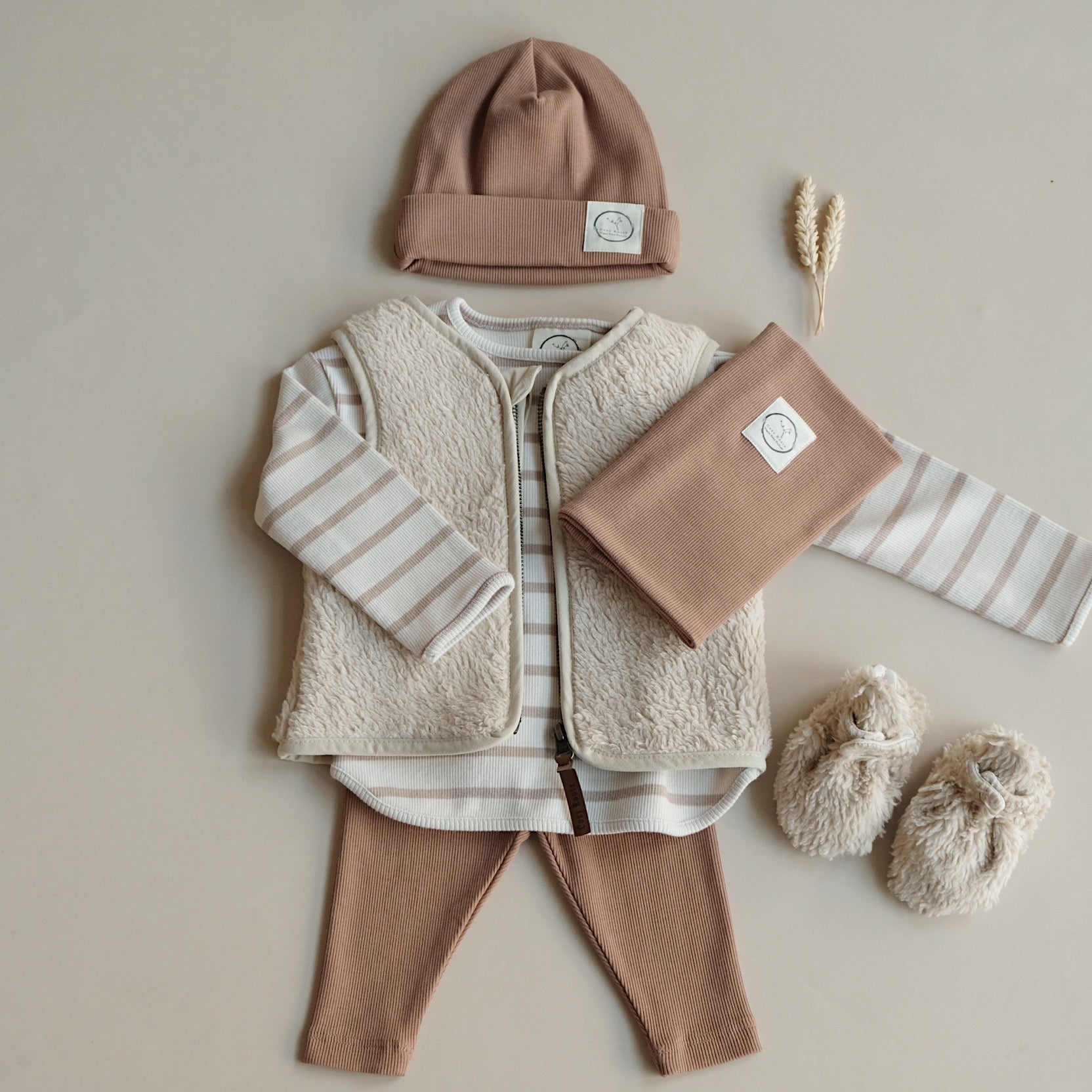 Organic Teddy Vest - Cream