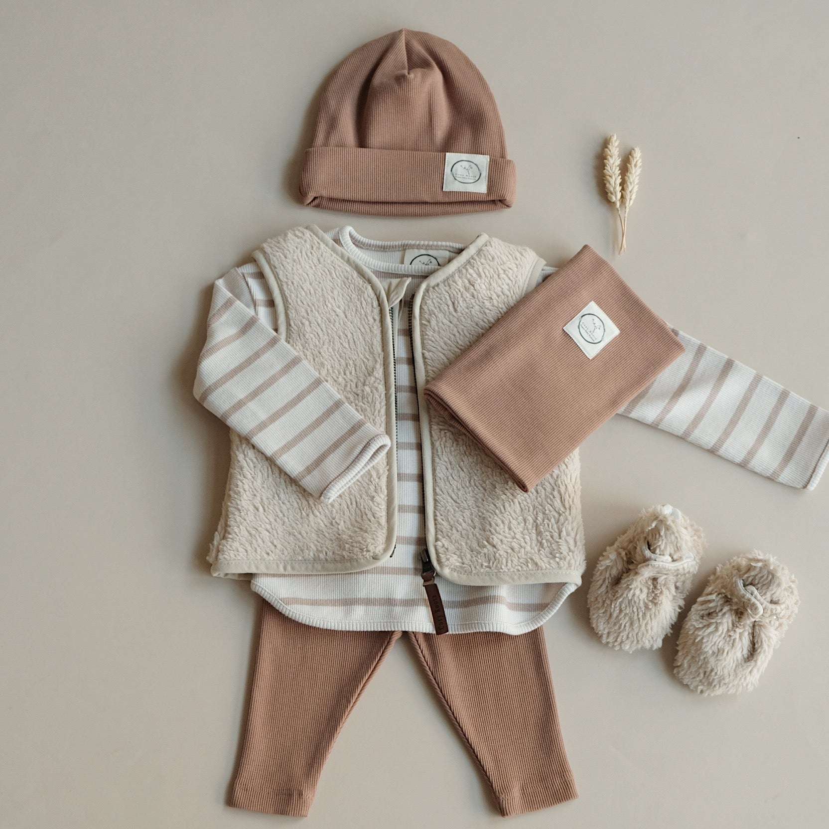 Organic Teddy Vest - Cream - SALE
