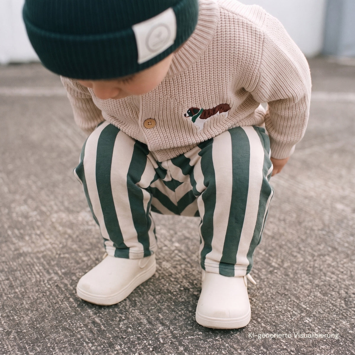 GOTS Organic Knit Cardigan - Puppy Sand