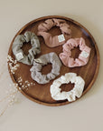 Organic Muslin Scrunchies - Khaki/Sand