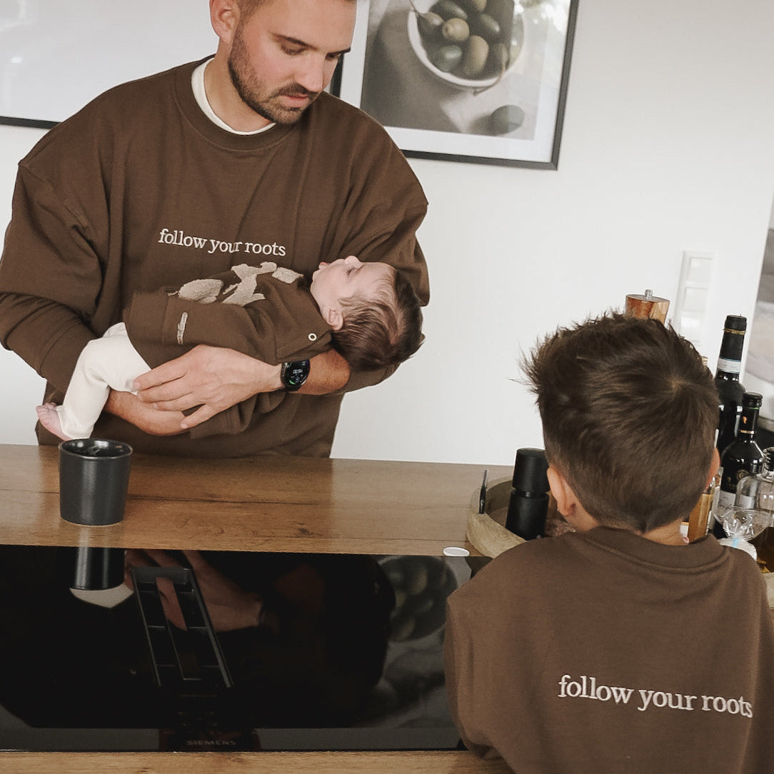 Family Sweatshirt - Chocolate Brown - The Cosy Club