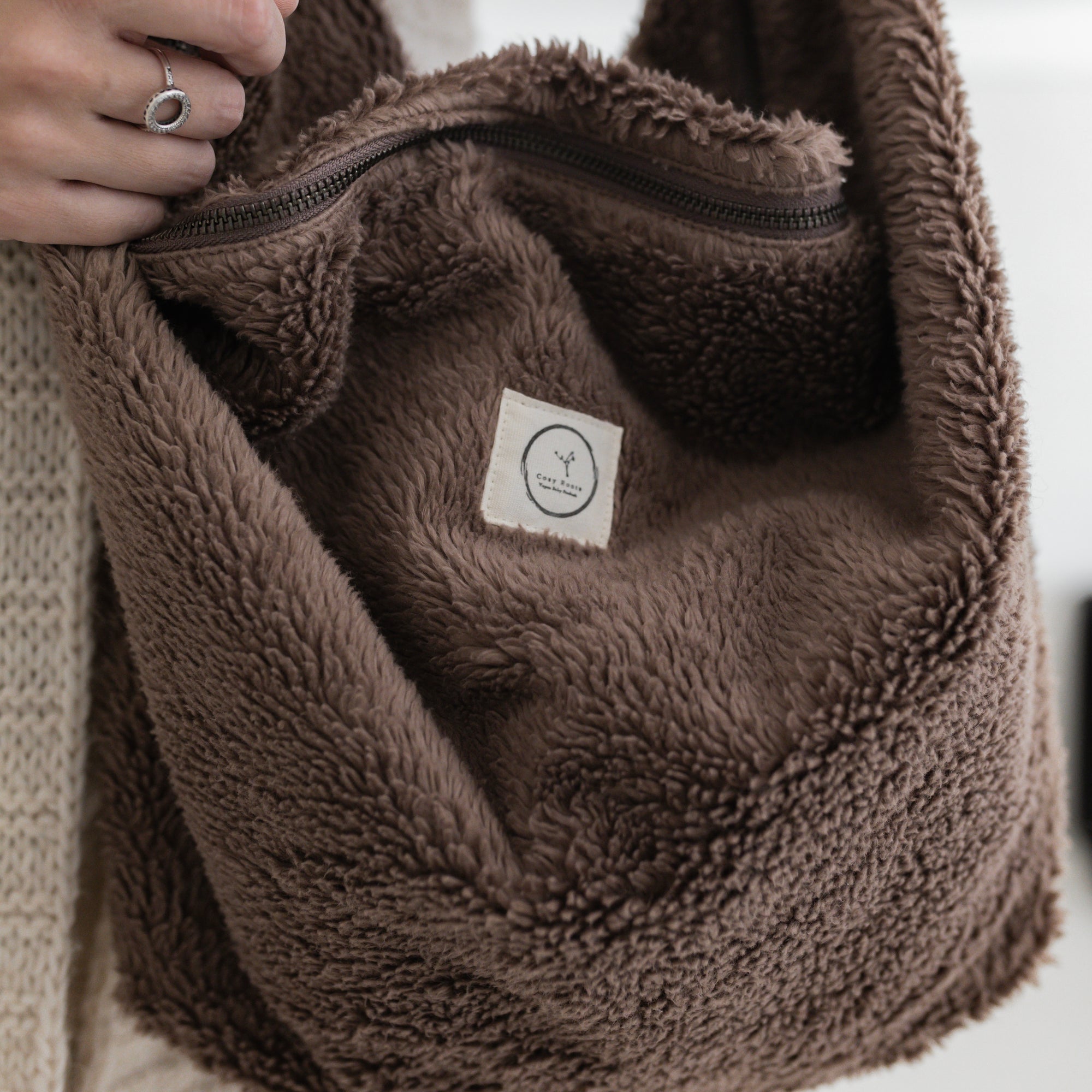 Organic Teddy Mum Bag - Mocha