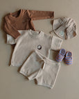 Organic Sun Hat - Caramel Striped - UPF50+