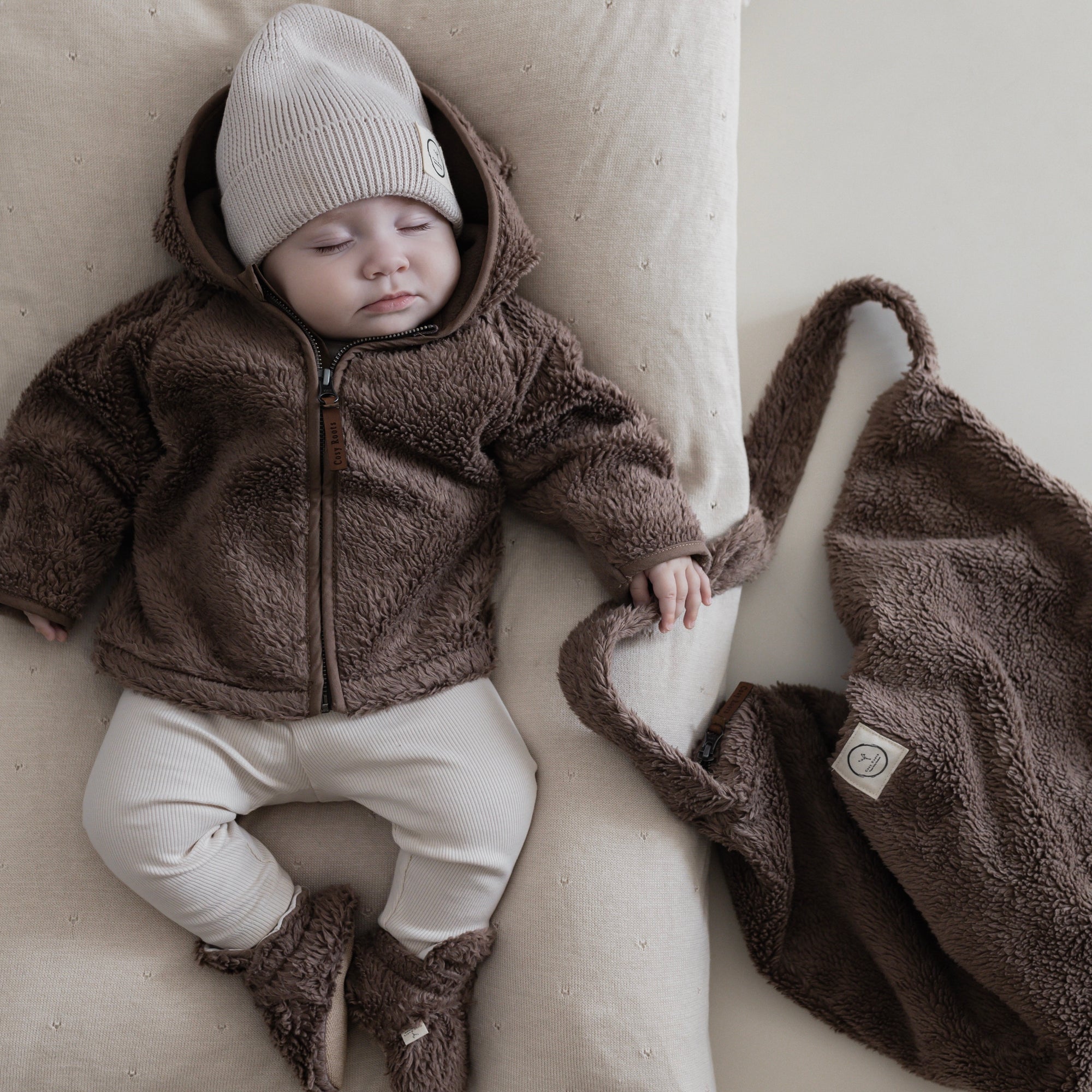 Organic Teddy Mum Bag - Mocha