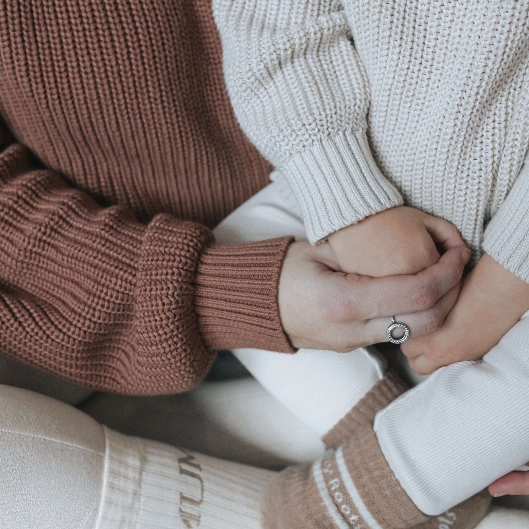 Organic Oversize Knit Sweater - MUM - Walnut