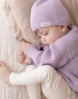 Organic Oversize Knit Pulli - Lavender