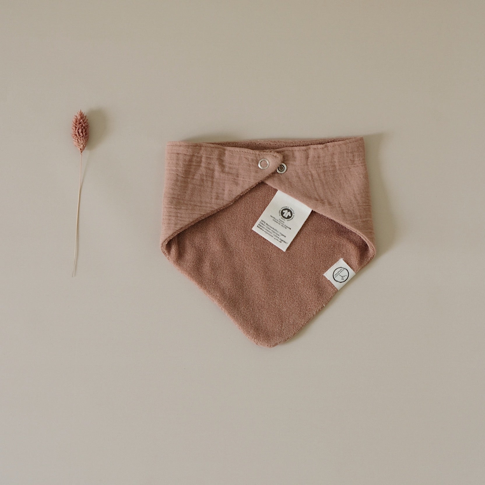 Organic Muslin Bibs - Walnut/Sand