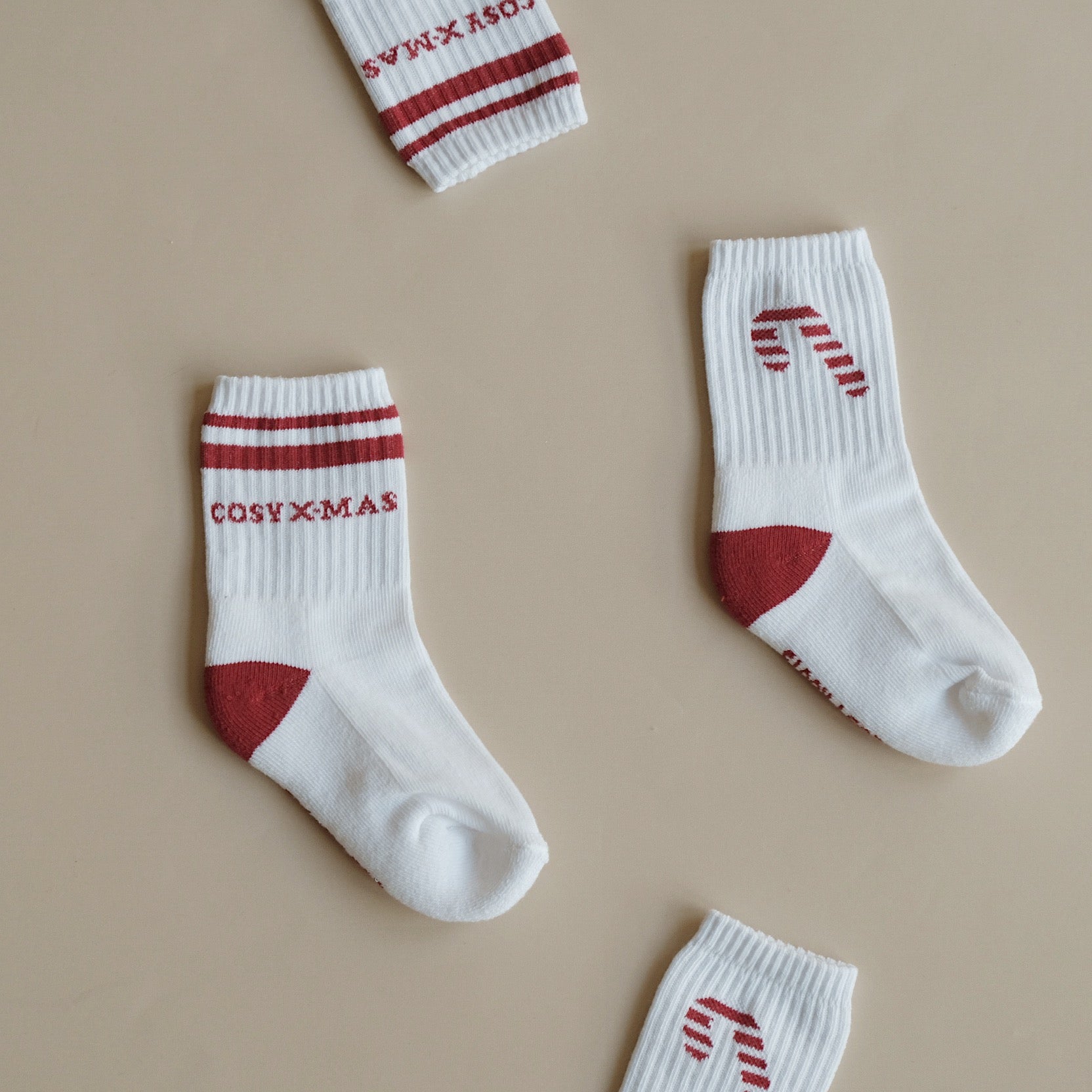 Organic Christmas Socks Red - 2 Pack