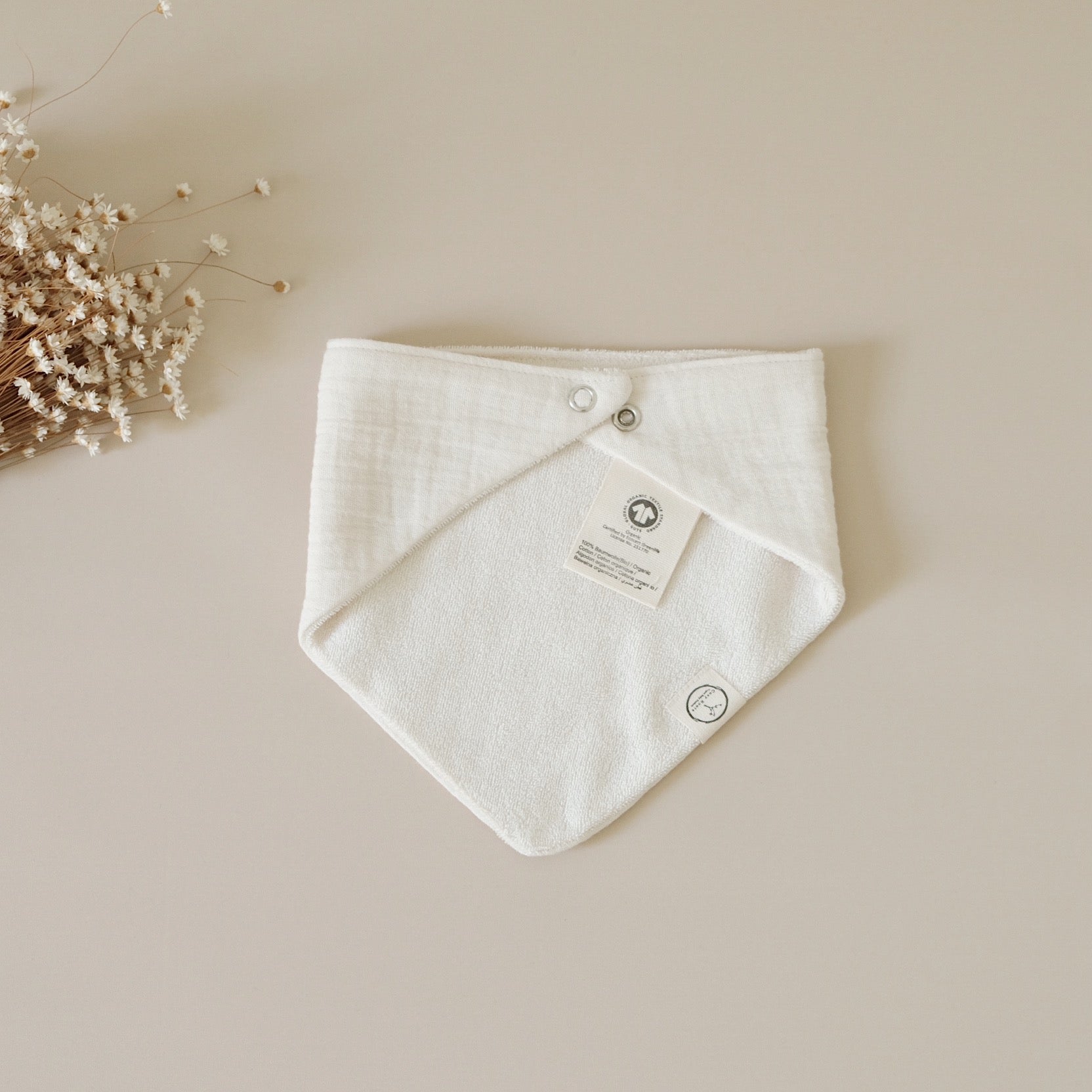 Organic Muslin Bibs - Walnut/Sand