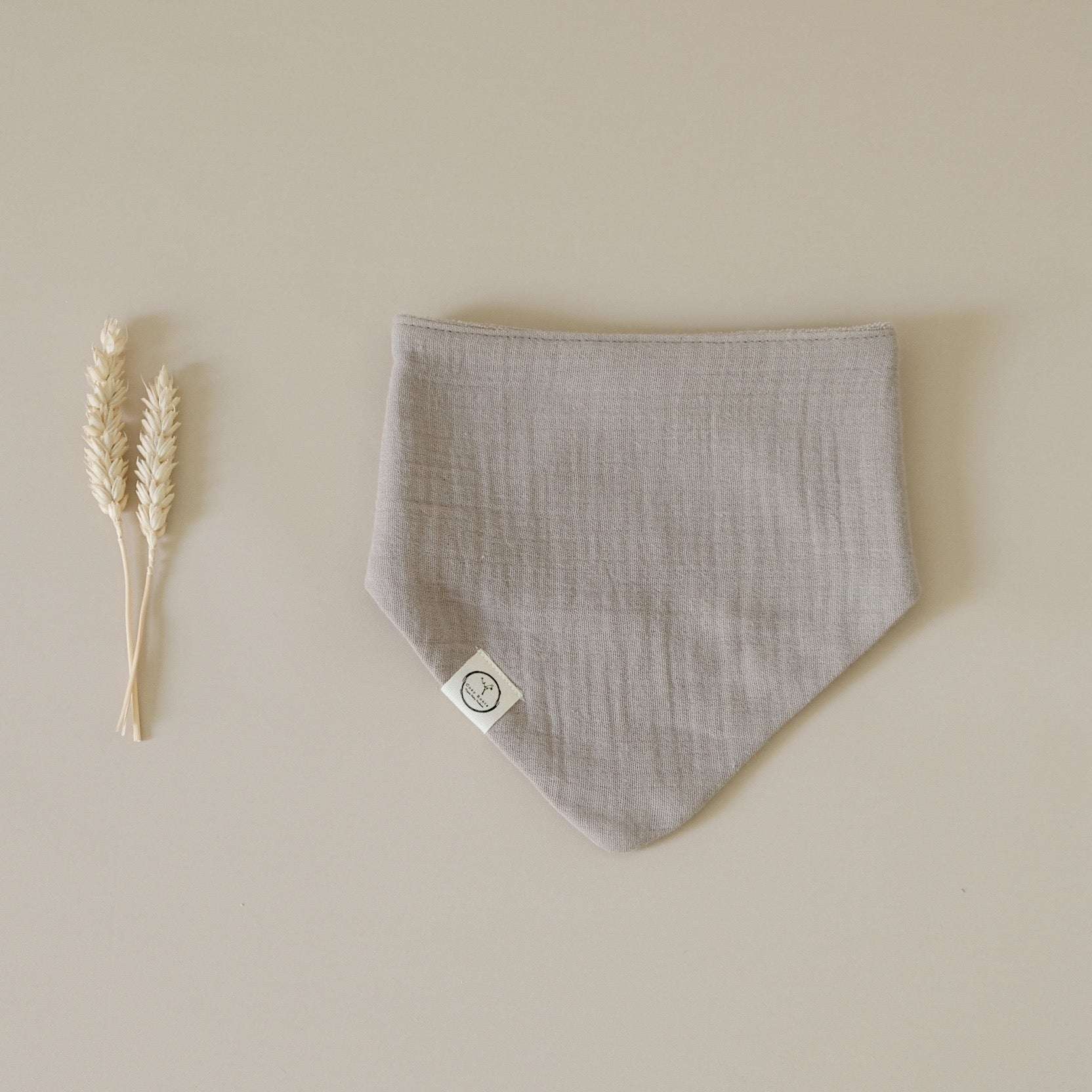 Organic Muslin Bibs - Dusty Rose/Caramel