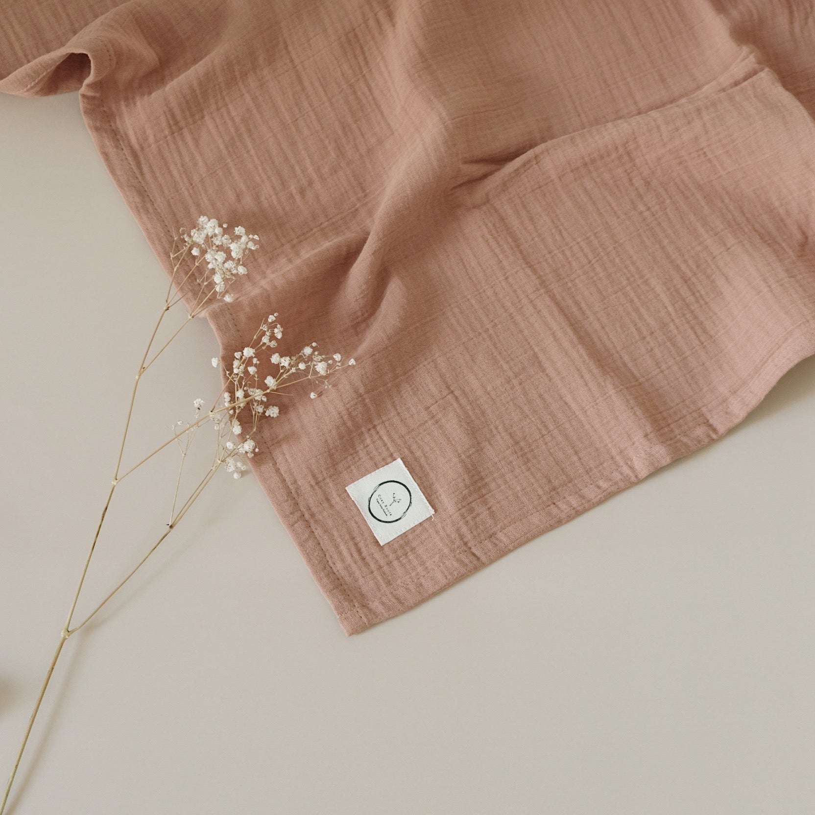 Organic Muslin Swaddle - Walnut - 120x120cm