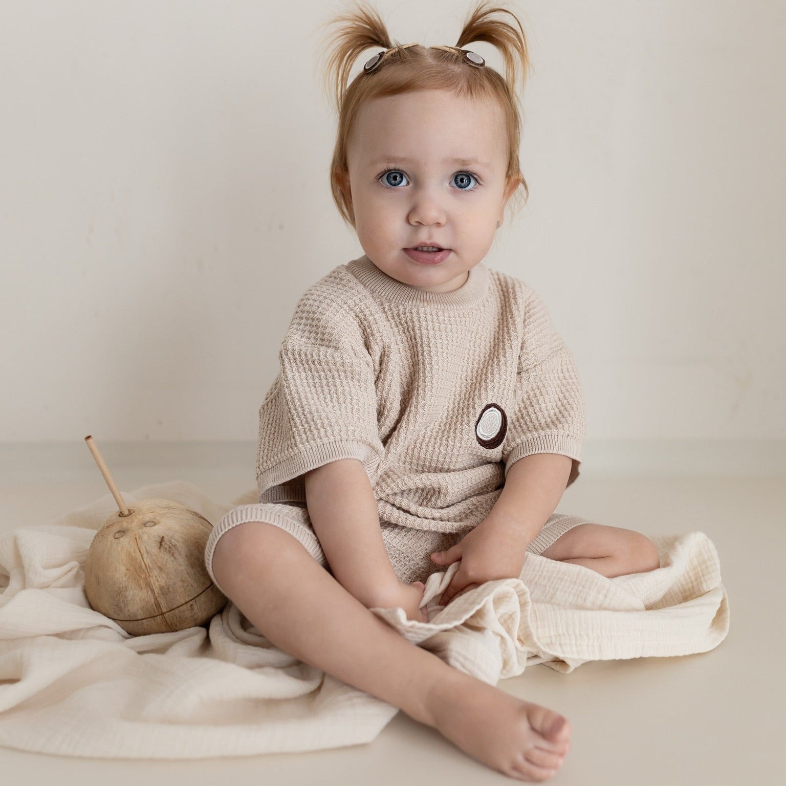 Organic Coconut Summer Knit Shirt - Sand