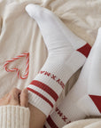 Organic Socks - Cosy Christmas - Red
