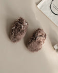 Organic Teddy Booties - Mocha - SALE