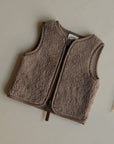 Organic Teddy Vest - Mocha - SALE