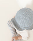 Organic Sun Hat - Blue Striped - UPF50+