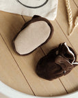 Organic Nicky Booties - Chocolate Brown
