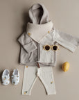 Organic Fleece Jacket - Taupe Melange