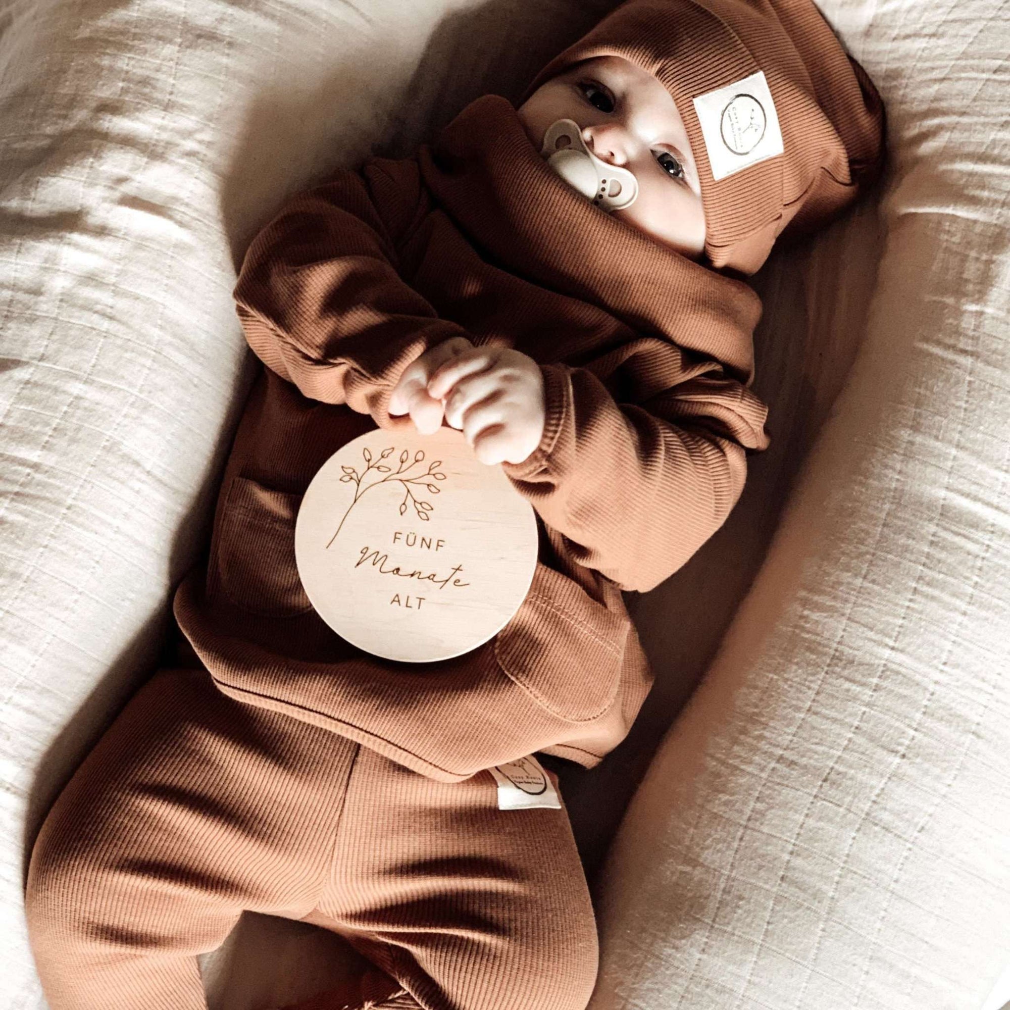 Organic Rib Sweatshirt - Walnut- S A L E