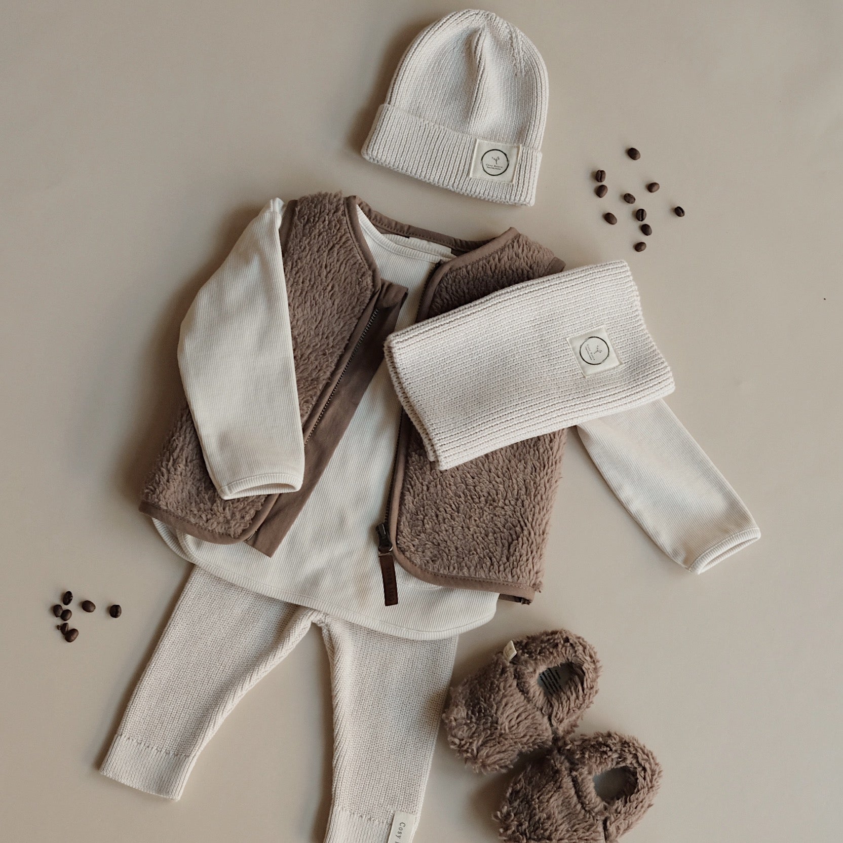 Organic Teddy Vest - Mocha