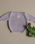 Organic Oversize Knit Pulli - Lavender