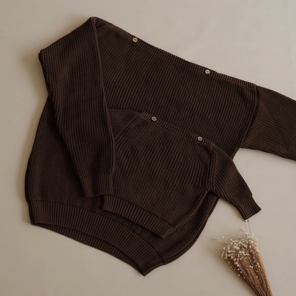 Organic Knit Pulli - MUM - Chocolate - REGULAR FIT