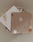 Organic Muslin Swaddle Set - Pure Apple/Sand