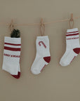 Organic Socks - Cosy Christmas - Red