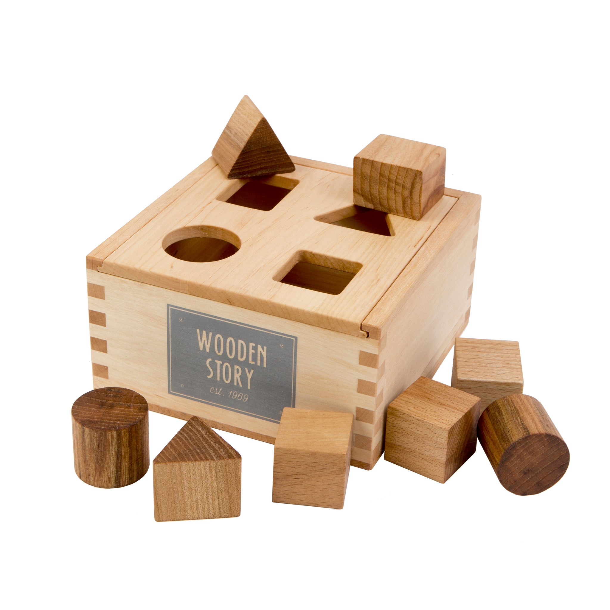 Natural Wooden Sorter Box