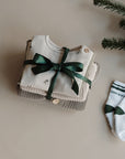 Organic Christmas Socks Green - 2 Pack