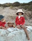 Sustainable UV Longsleeved Bathing Suit - Red (UV STANDARD 801)