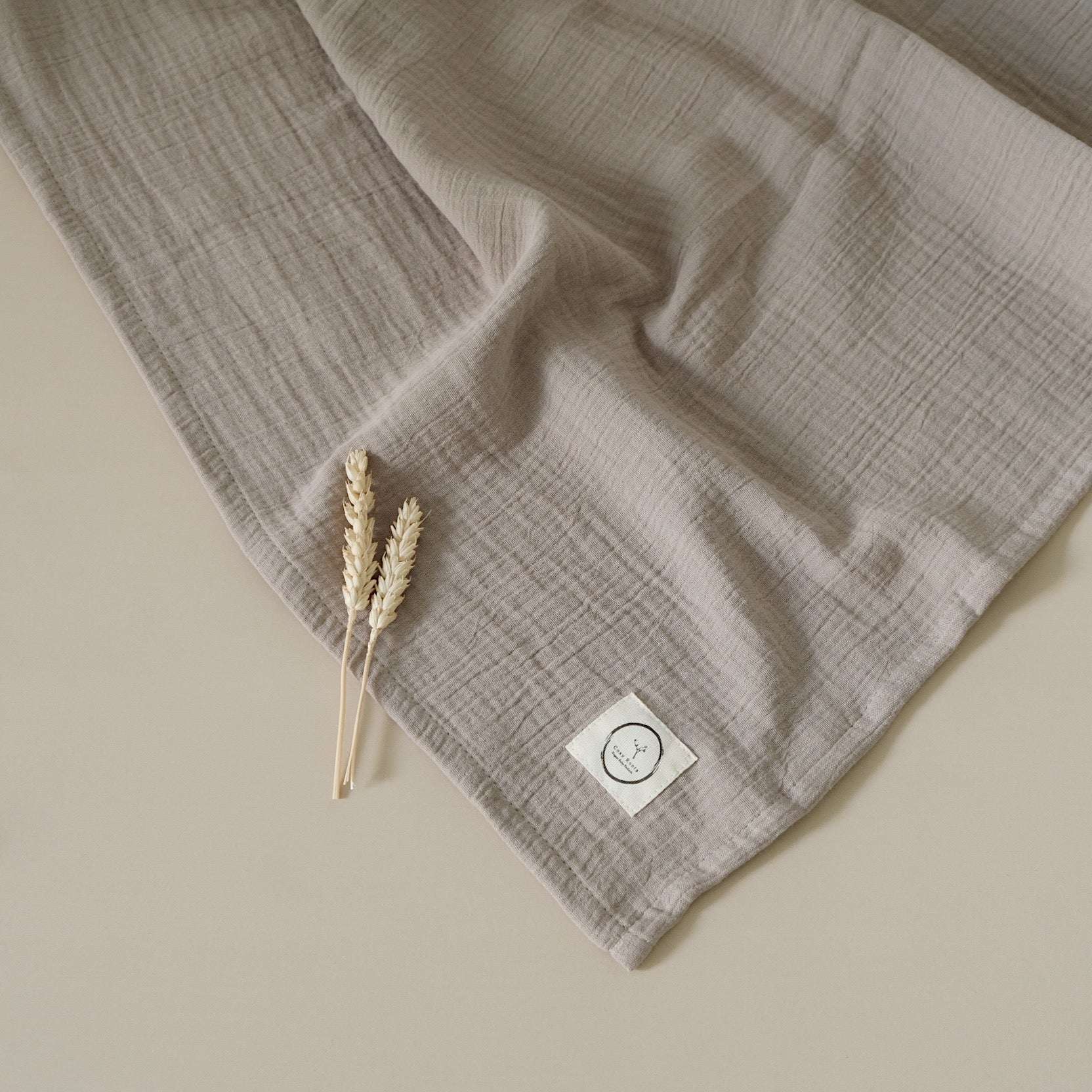 Organic Muslin Swaddle - Caramel - 120x120cm