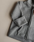 Organic Fleece Jacket - Dark Grey Melange