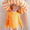 Sustainable UV Longsleeved Bathing Suit - Bright Orange (UV STANDARD 801)