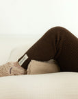 Organic Knit Leggings - Chocolate Brown