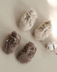 Organic Teddy Booties - Mocha - SALE