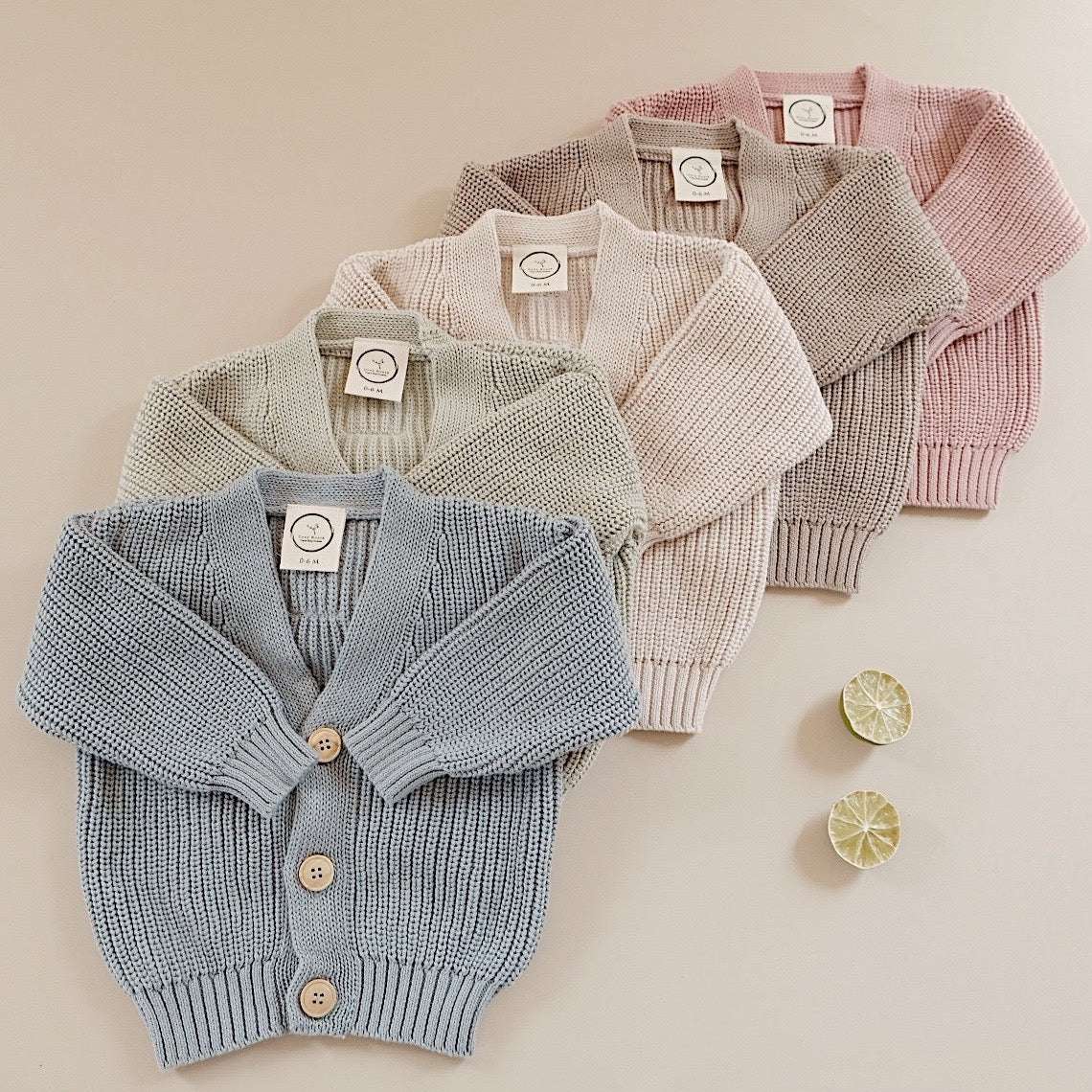 Organic Knit Cardigan - Seagrass