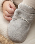 Organic Fleece Booties - Light Grey Melange