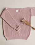 Organic Oversize Knit Pulli - MUM - Dusty Rose
