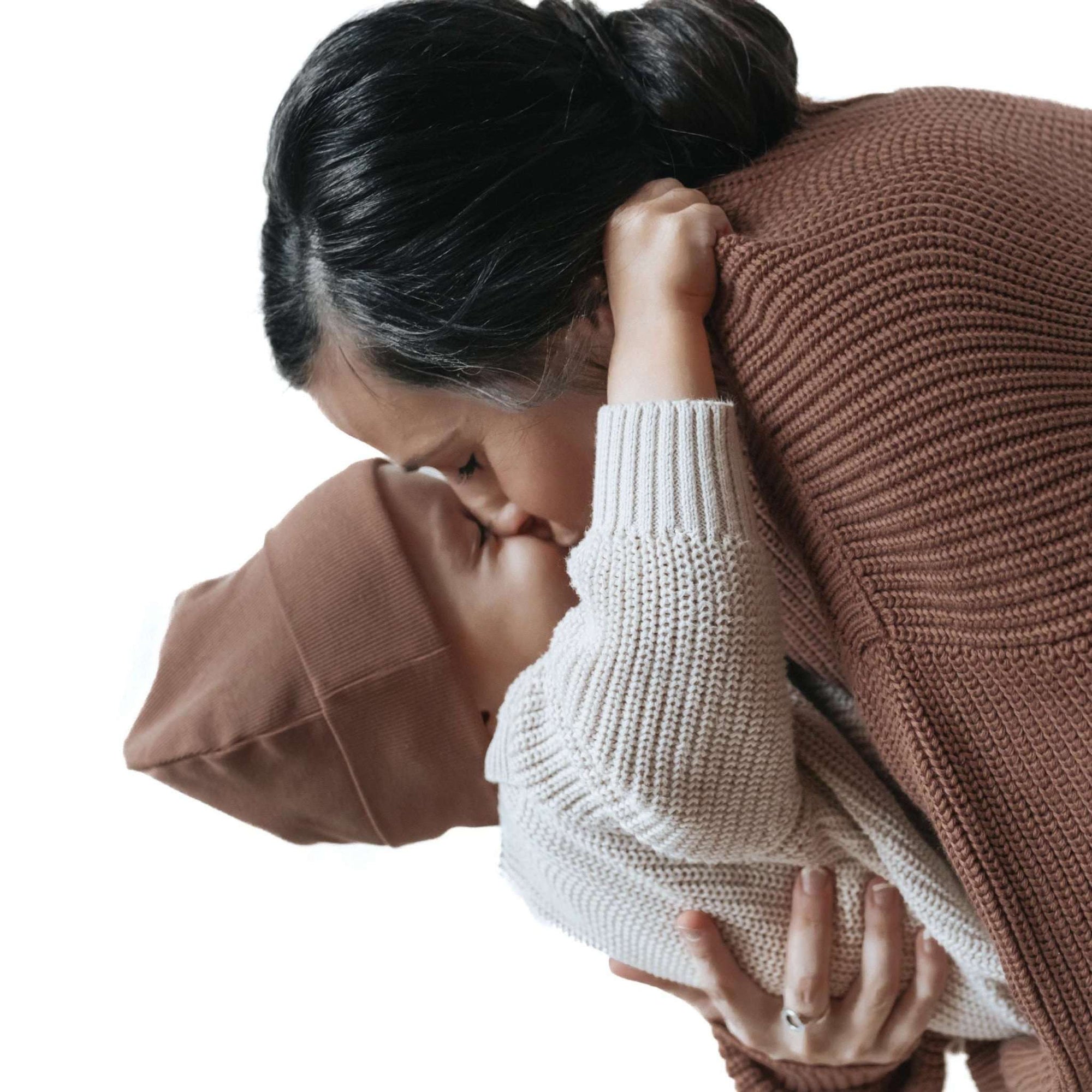 Organic Oversize Knit Sweater - MUM - Walnut