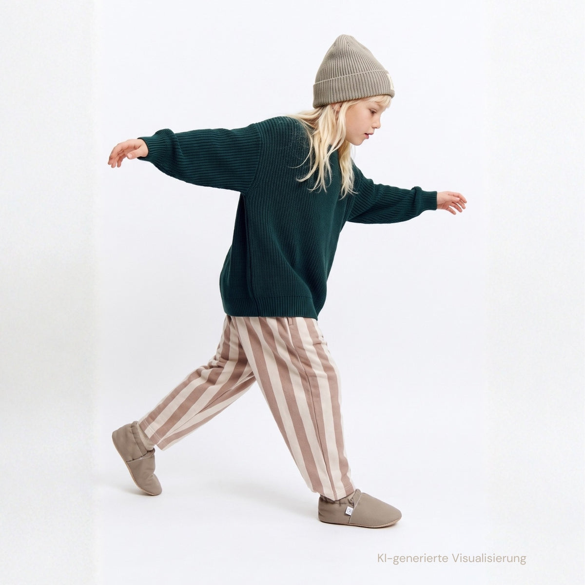 GOTS Organic Lounge Pants - Caramel Striped